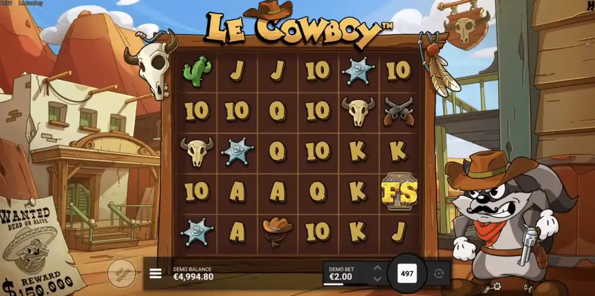 le cowboy slot details & gameplay with promocode LECOWBOY2026